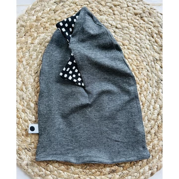 Dínós beanie sapka (44-52) sötétszürke