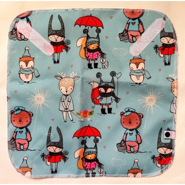 Újraszalvéta - Kék alapon állatkás