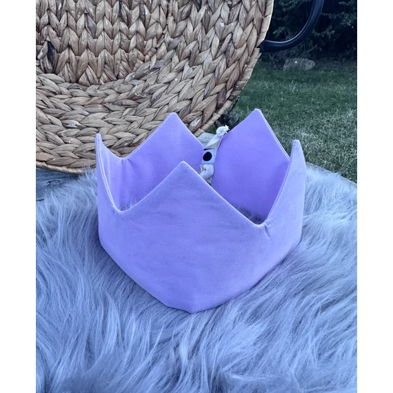 Textil korona, fejdísz - lila