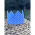 Kép 2/3 - Textil korona, fejdísz - kék pöttyök
